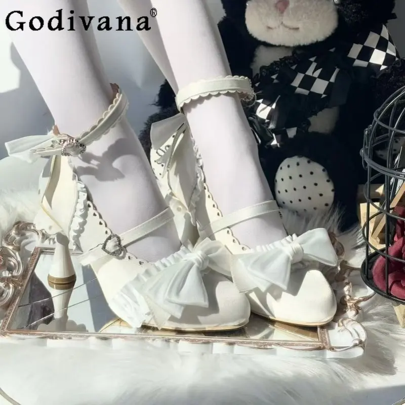 Lolita Original Design High Heels Shoes Women Irregular Heel Lo Wedding Shoes Female Elegant Pointed Toe Marriage Shoes