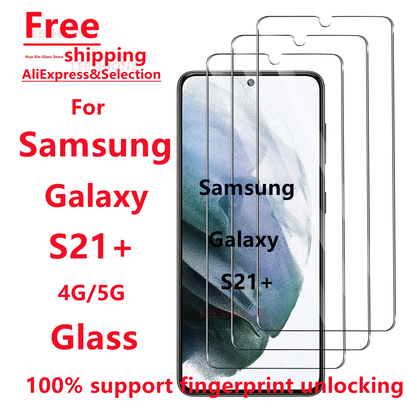 

1/4Pcs Tempered Glass Screen Protector for Samsung Galaxy S21+ - Smartphone Protection Suitable for Samsung S21+ Series