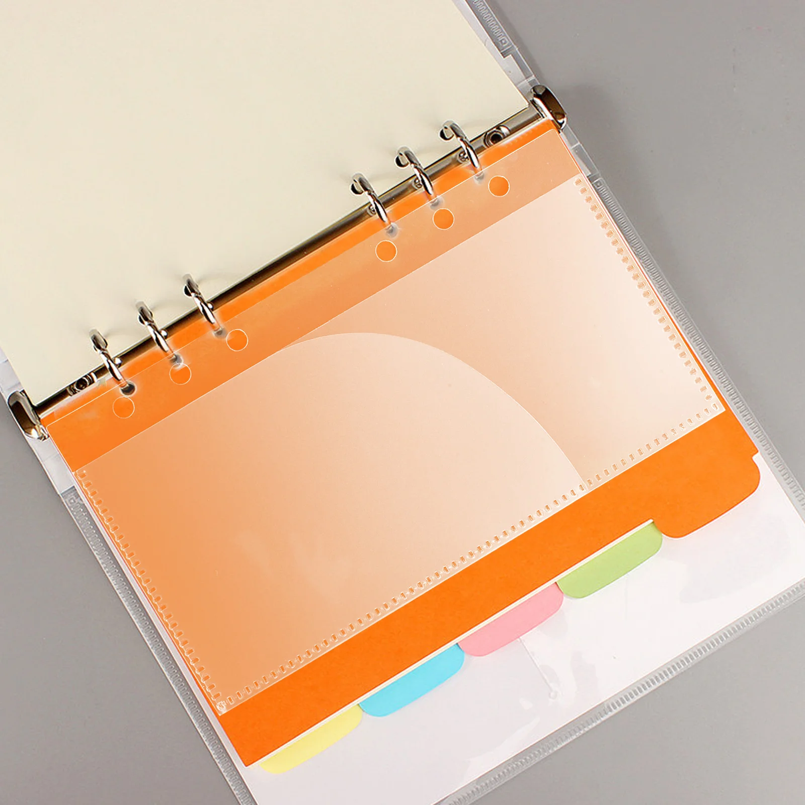 5pcs Notebook Planner 6 Hole Punch Replaceable Core Transparent PP Pocket Budget Envelopes Cash Management Binder Insert