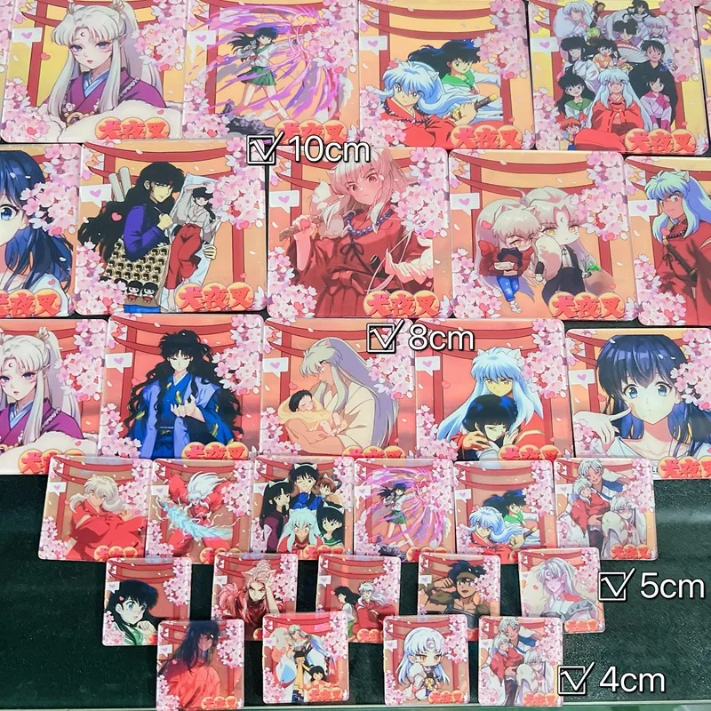 Anime Animation Inuyasha Acrylic Handmade DIY Material Cartoon Patch Higurashi Kagome Laser Square Keychain Pendant Accessories