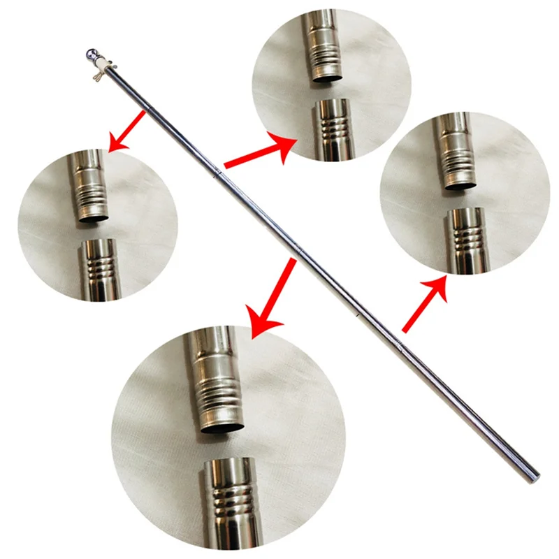 ABRB-Mastro de bandera para exteriores, asta de bandera giratoria sin bobinado, mástil de bandera de Metal, mástil de bandera desmontable para jardín