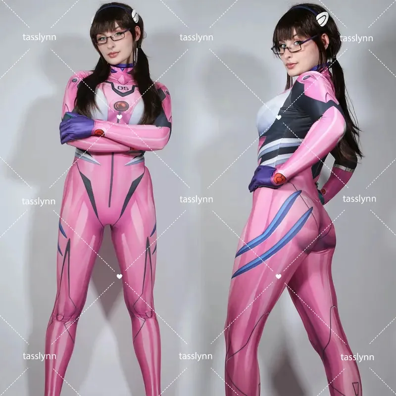 

Anime Cosplay Mari Makinami Illustrious Cosplay Costume Women Sexy Spandex Zentai Bodysuit for Women