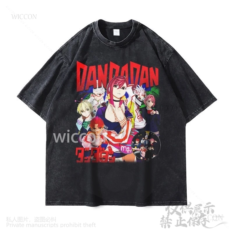 Anime Dandadan Cosplay T Shirt Vintage Costume Streetwear Manga Ayase Momo Takakura Ken Tops Dan Da Dan Canvas Bag Customized