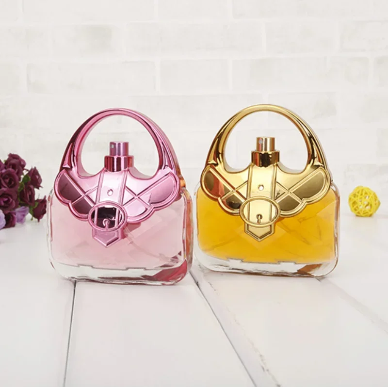 Handbag Appearance 100ml Women's Perfume Long-lasting Natural Flowers Light Fragrance Pink Purse Creative Arabian Body Perfume