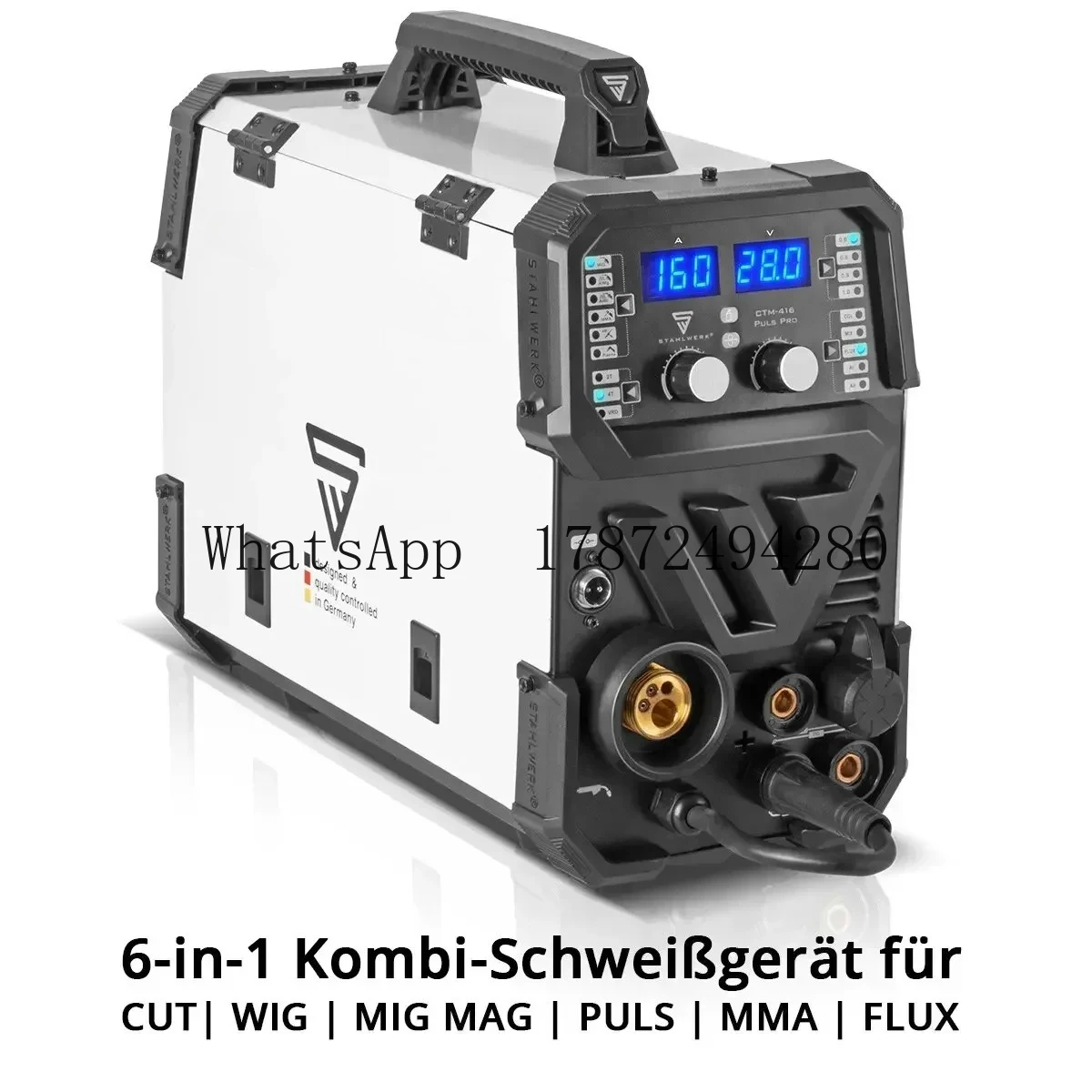 CTM-416 Puls Pro 6-in-1 gas-shielded combination welder | inverter with 160 A, MIG pulse aluminum welding machine
