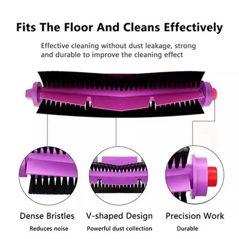 A20F-35PCS Vacuum Brush Dust Bag Filter And Mop Cloth Set For Midea V12 Eureka J12 Ultra Vacuum Cleaner Replacement Parts