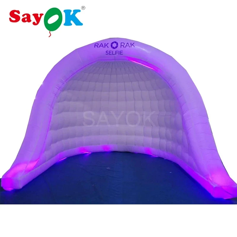 SAYOK-Tente Gonflable avec Lumières LED, 3x2.5mH, AngiLuna, Selfie Shell, ix, Événements, Spectacle, Mariage, Extérieur