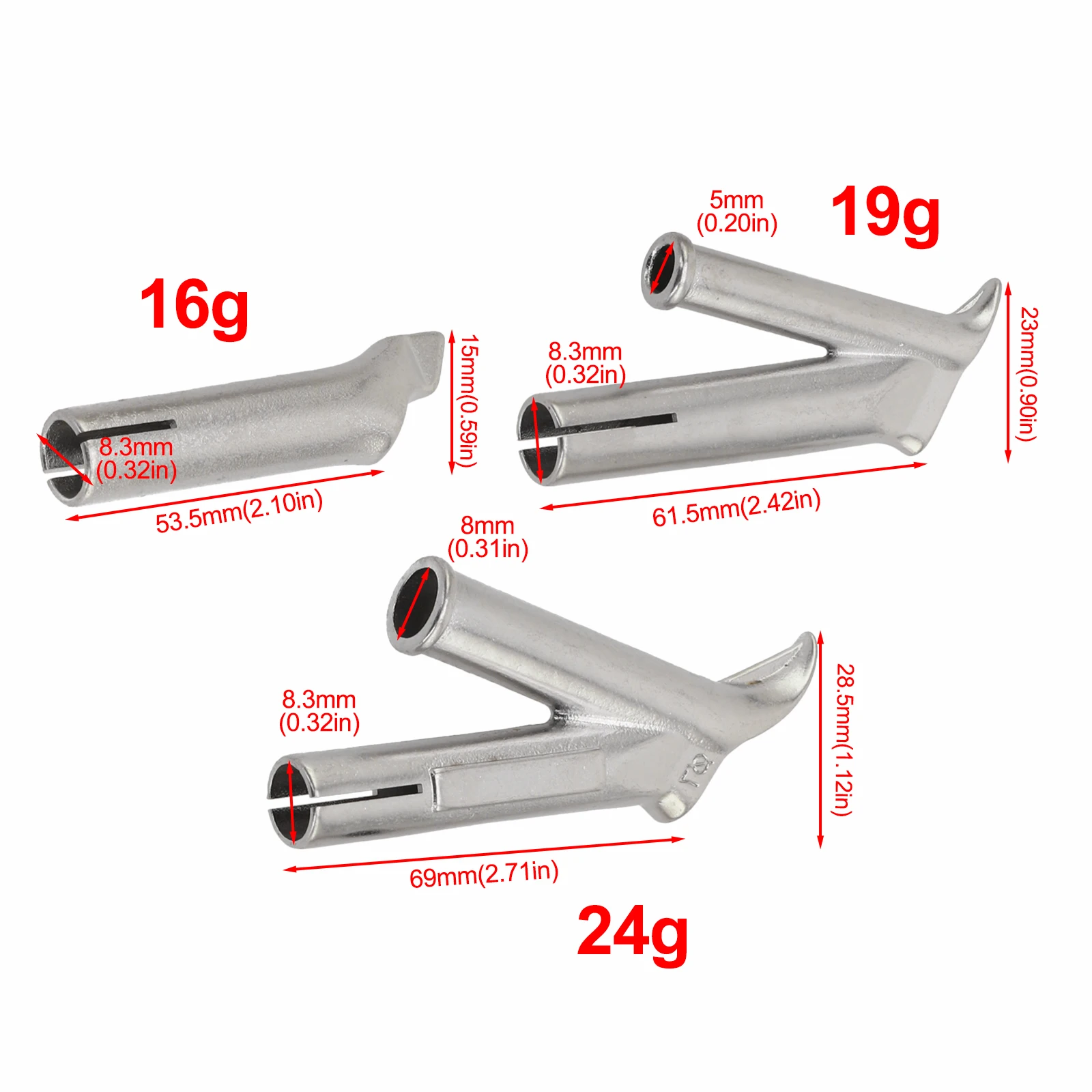 3Pcs Welding Nozzles 5mm Weld Tip Nozzles Lightweight And Easy To Operate Multi Functional Welding For PVC For Polycarbonate