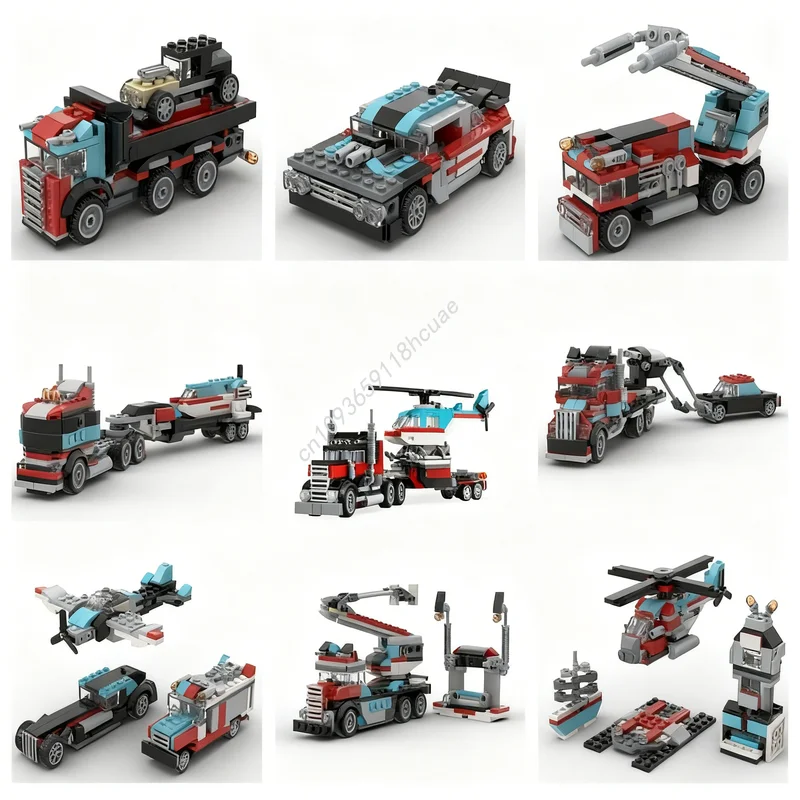 

270 деталей MOC Creator 3 в 1: альтернативный набор, конструктор, игрушка, архитектурный конструктор, DIY, креативный подарок на Рождество, развивающий конструктор