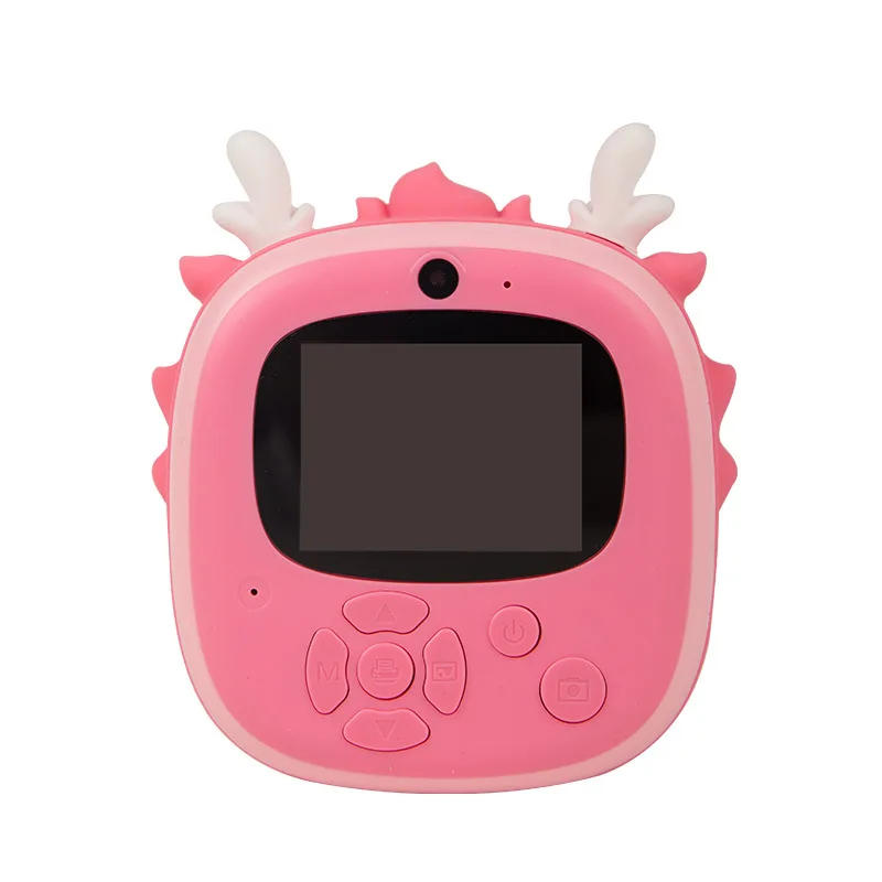 

New private model cartoon dragon children's thermal printing camera dual-lens selfie camera