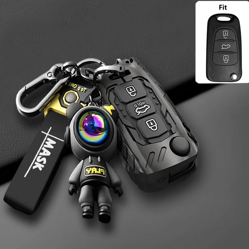 Novo estilo de armadura para hyundai i20 i30 ix20 acento para kia sportage rio 3 soul optima ceed k5 k2 flip dobrável chave do carro capa
