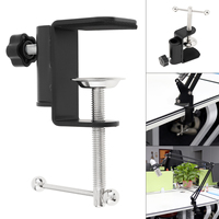 Universal Lamp Bracket Clamp LED Light Accessories DIY Fixed Screw Desk Lamp Holder Clip for Broadcast Microphone