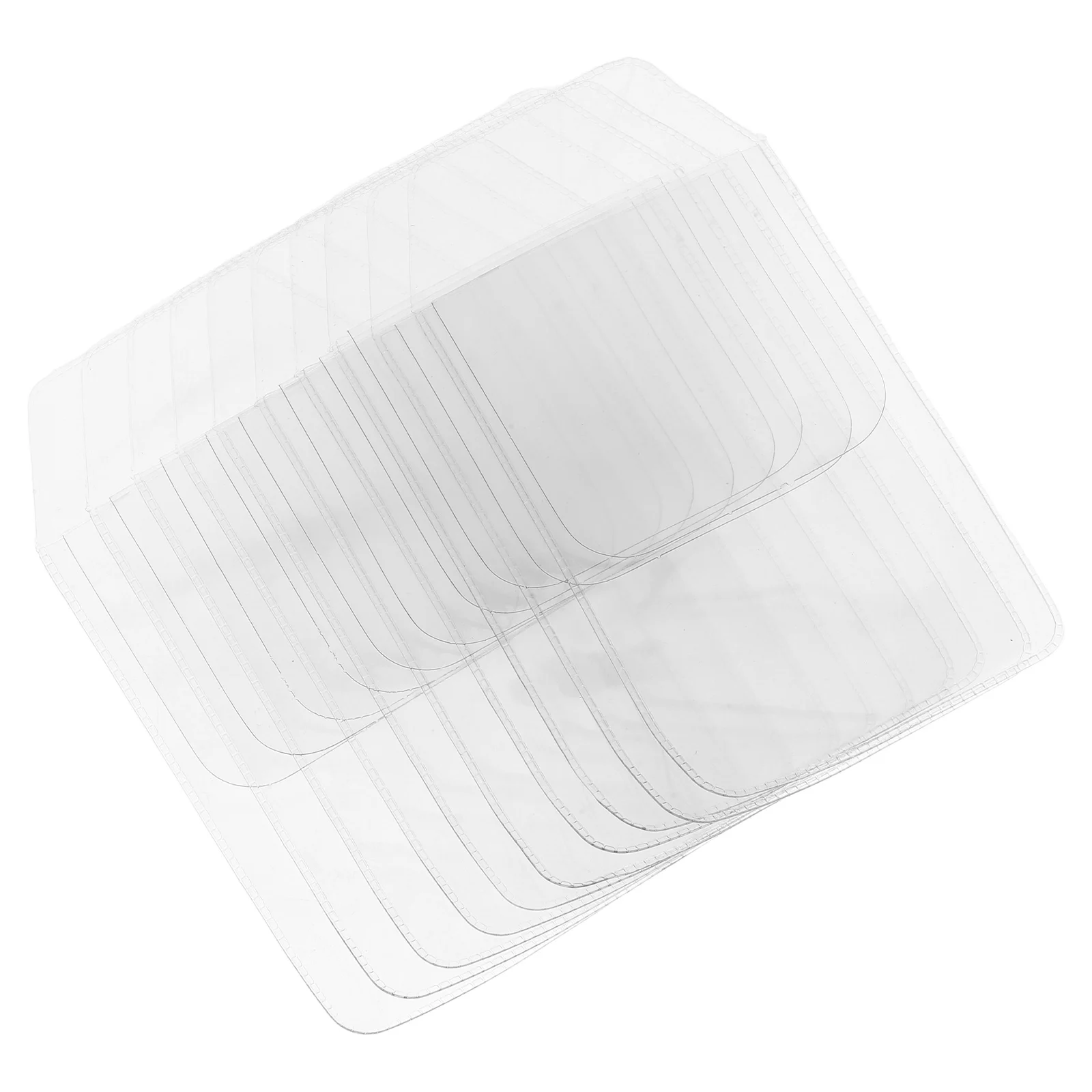 

10 pcs Pvc Waterproof Trapezoid Pencil Bag Leak-Proof Anti-Wear Scratch Resistant Stationery Organizer For Pens Pencils Pocket