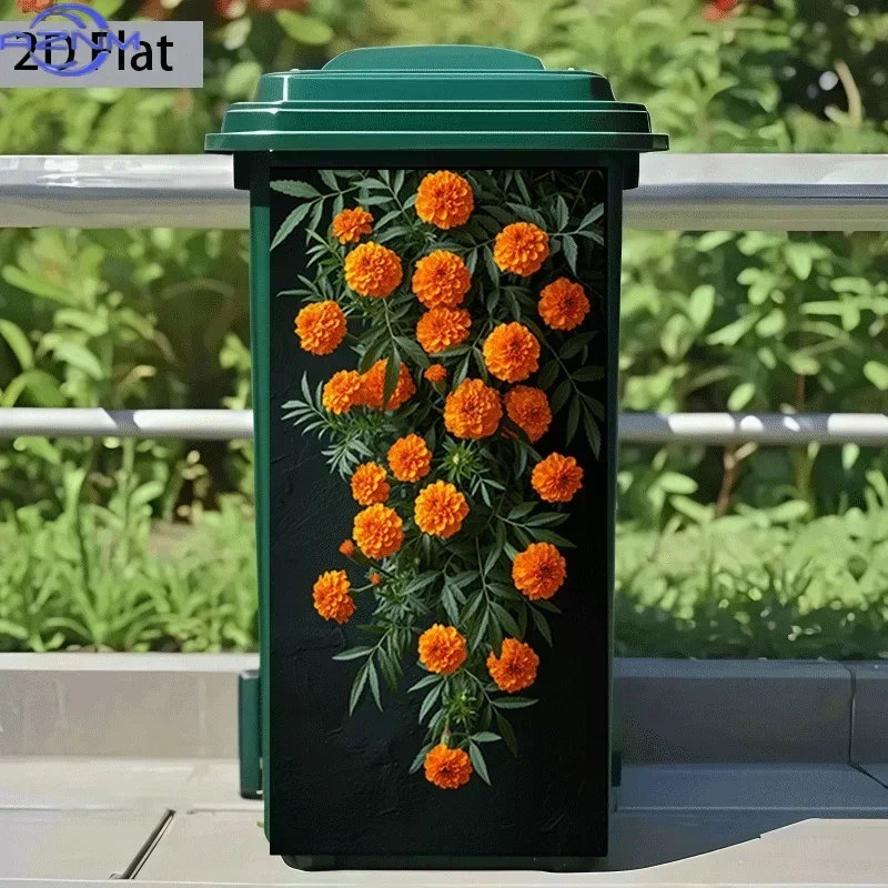 2D Flat Printing 1pc Trash Can Sticker 37×82cm 