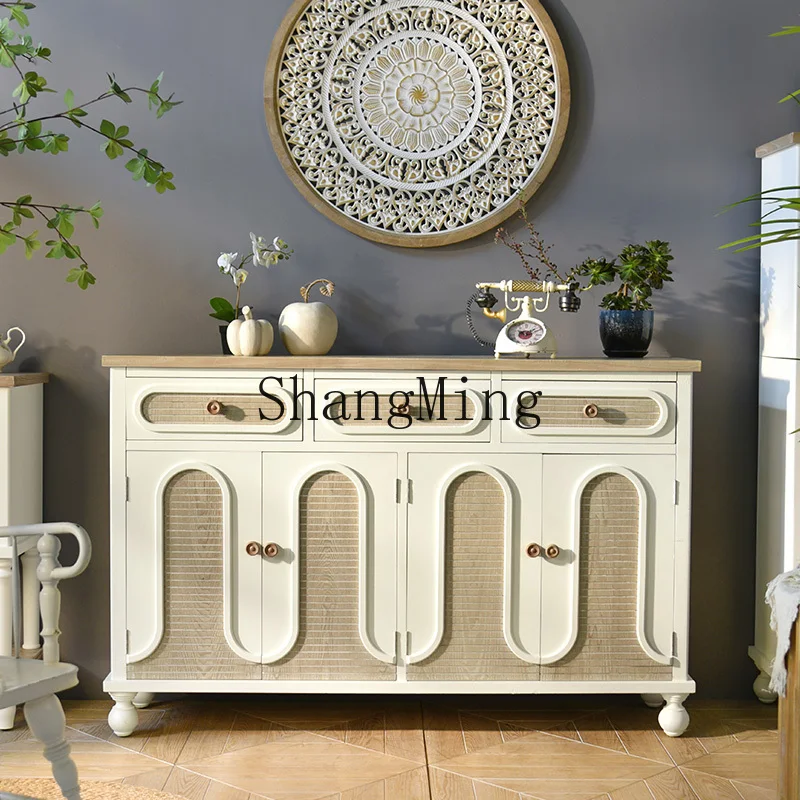 

CL entrance door porch partition cabinet household multi-functional storage solid wood foyer decoration simple shoe cabinet