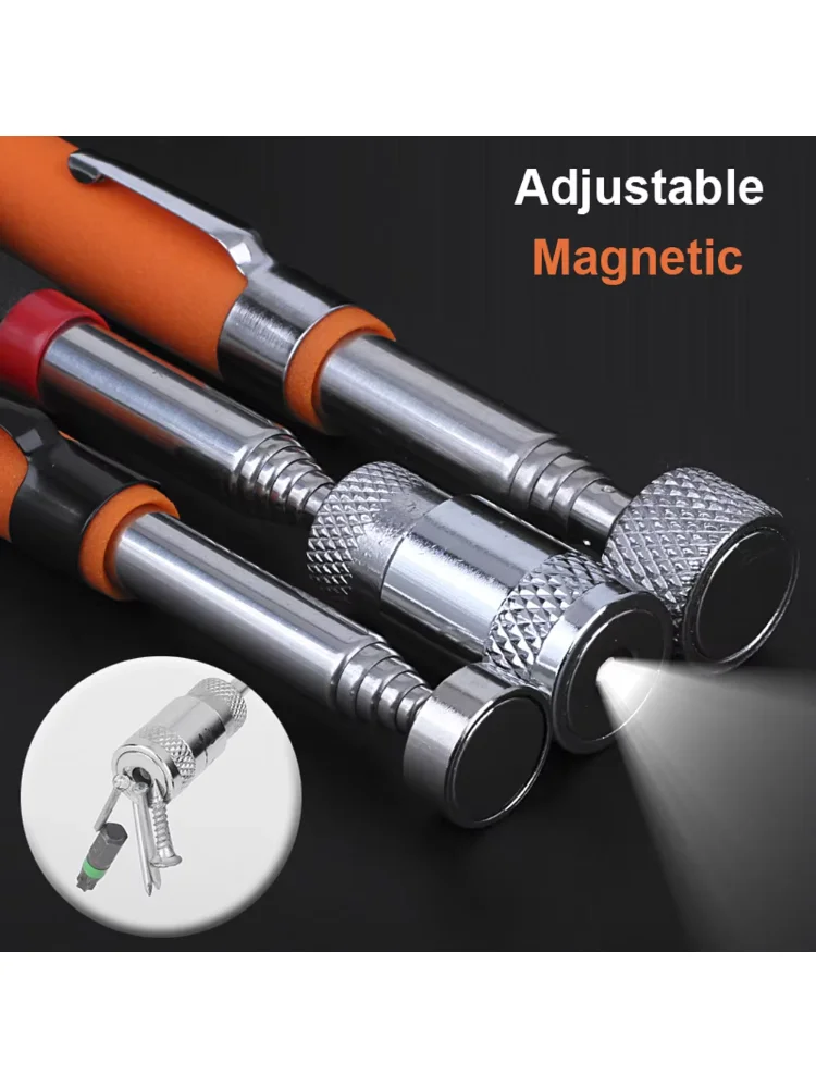 Retractable pick-up Lever, magnetic pick-up Mini Portable retractable magnetic pen for picking up screw nut Bolt