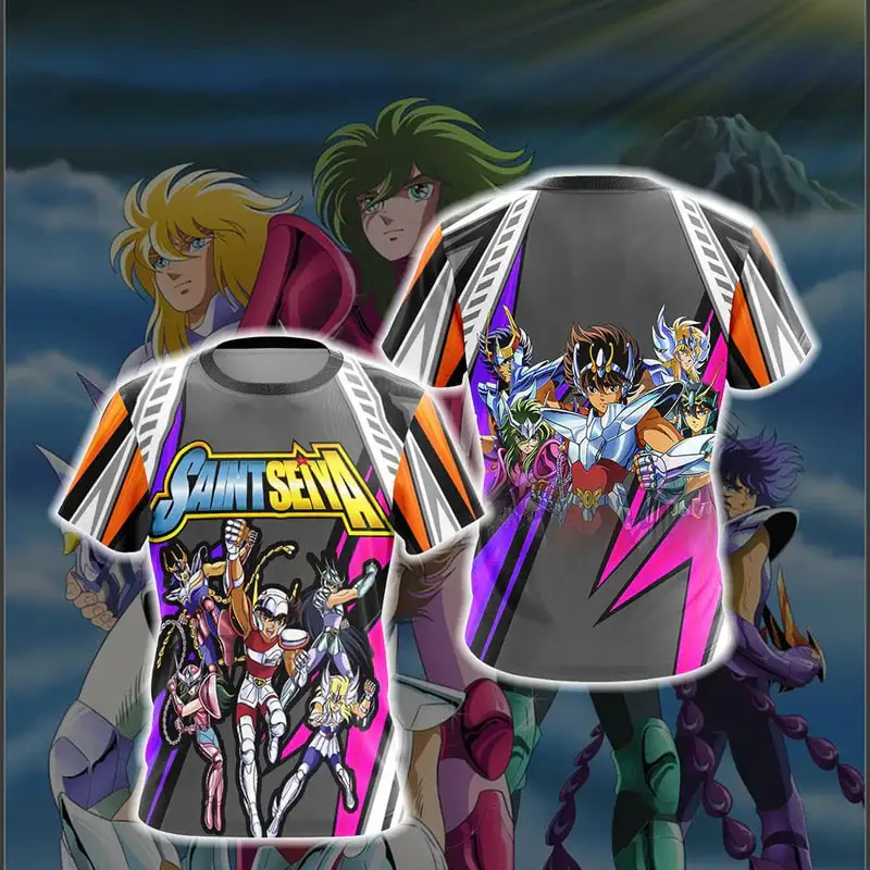 Popular Anime Saint Seiya Cosplay T-Shirt 3D Print Kid Cartoon Tee Men Women Short Sleeve O-Neck T-Shirt Harajuku Loose Y2k Tops