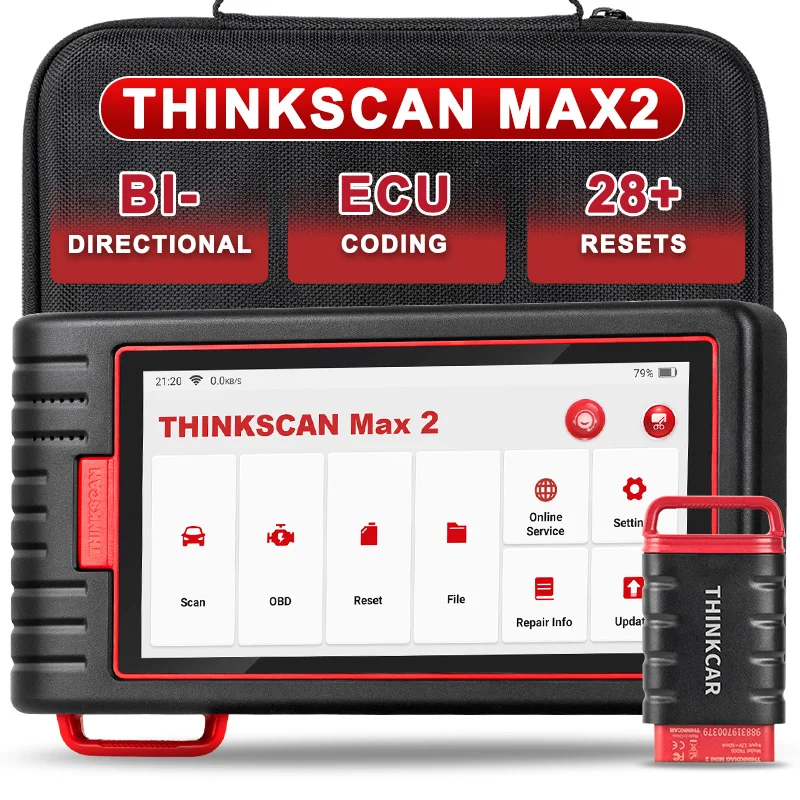 ThinkCar ThinkScan Max2 Bi-directional Control OBD2 Scanner Diagnostic Tools with 28 Resets Update