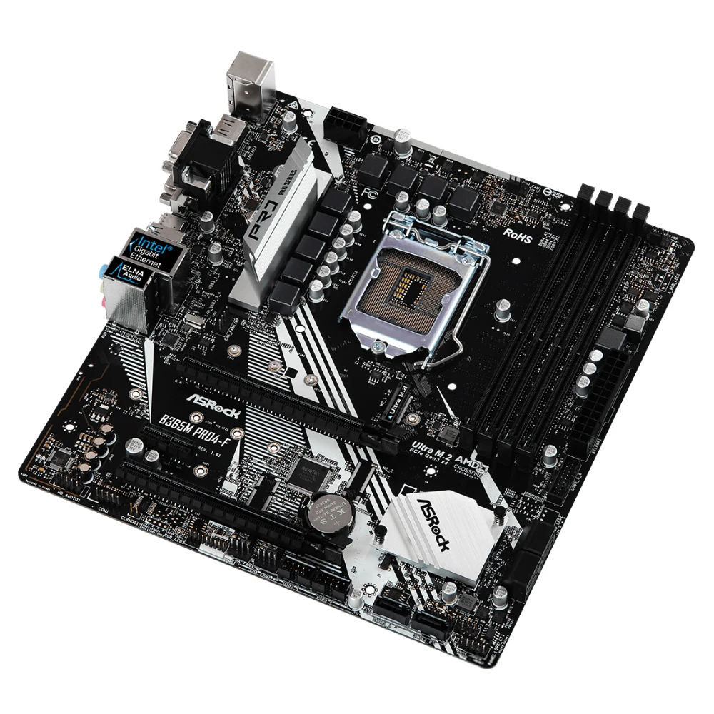 ASRock B365M Motherboard LGA 1151 Intel B365 DDR4 2666 Supports 9th and 8th Gen Intel Core Processors PCIe 3.0 USB 3.1 Micro ATX