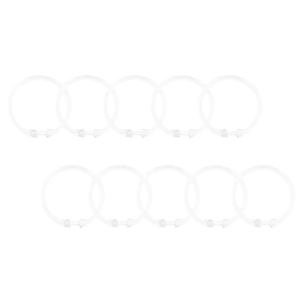 10개 클리어 샤워 링 후크 커튼 행거 클립 포함 헤비 듀티 욕실 후크