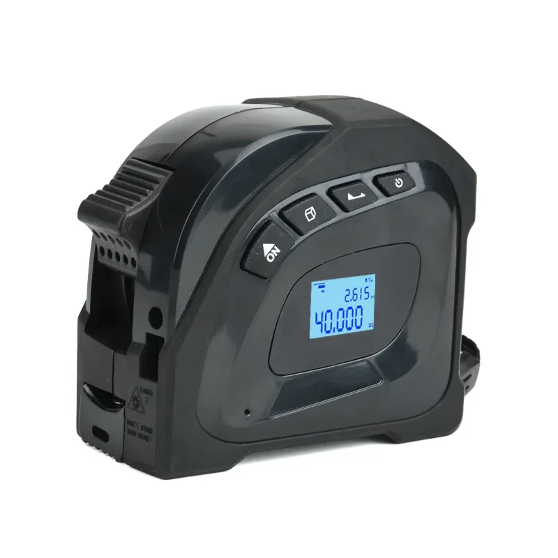 Digital Distance Meter with Steel Tape Infrared Rangefinder High Precision Electronic Measuring Tool for Home