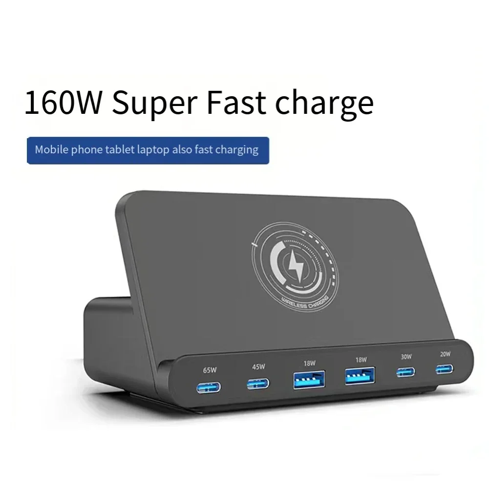 Mobile Phone Wireless Charger Stand High-Power GaN USB C Charger With Multiple Ports - Fast Charging For Phone