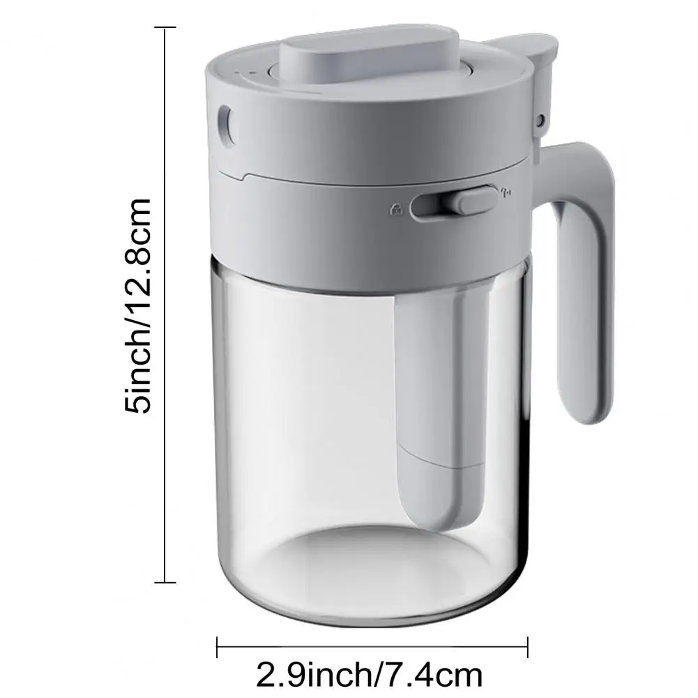 Spice Organizer with Base Glass Spice Jar with Airtight Locking Lid Multifunctional Seasoning Container with Spoon for Salt