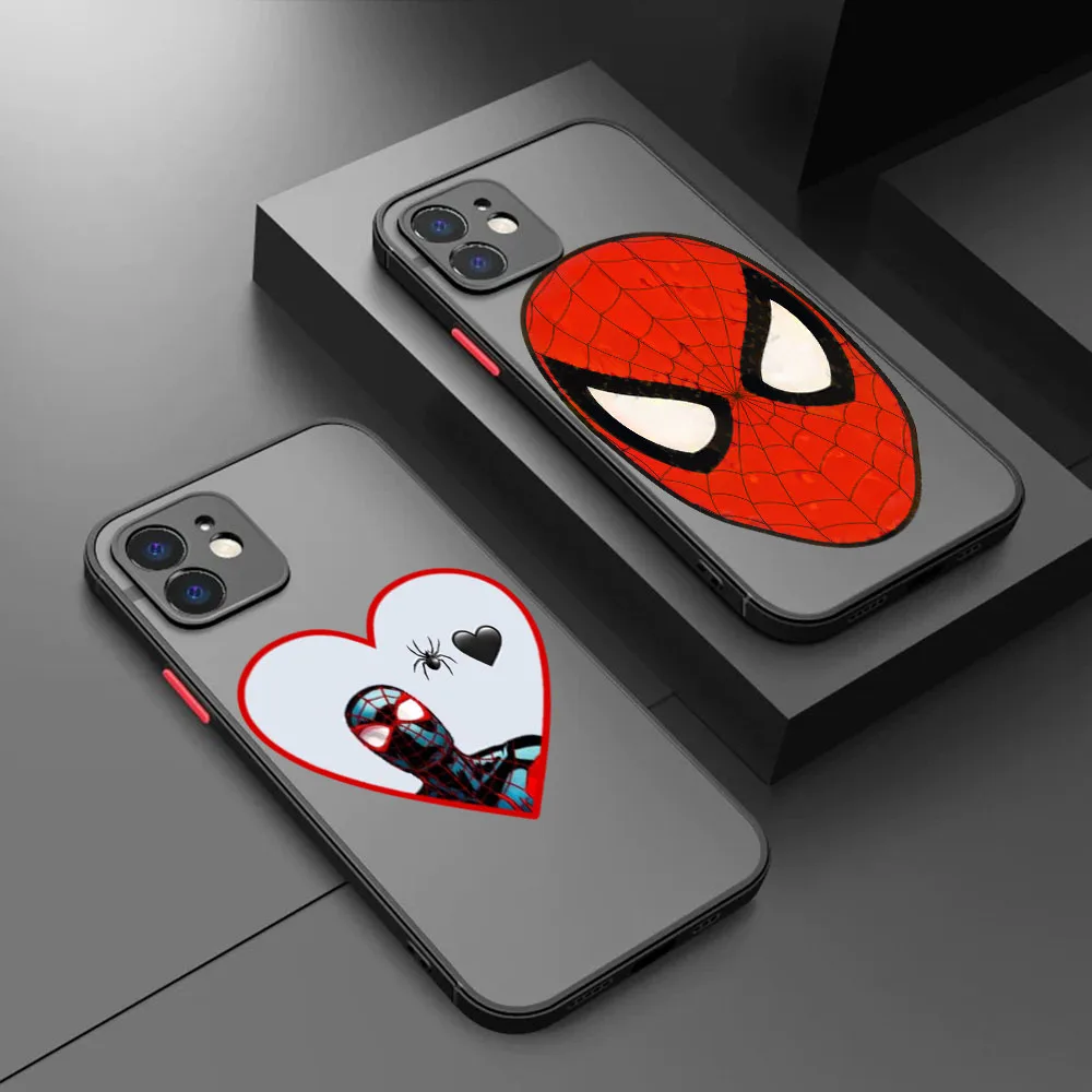 

JJ-5 Spiderman Frosted Phone Case For iPhone 7 8 SE X XR XS Max