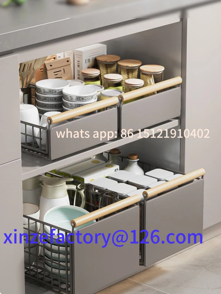 Customizable Kitchen Foldable Sink Pull-out Rack Cabinet Push-pull Retractable Basket