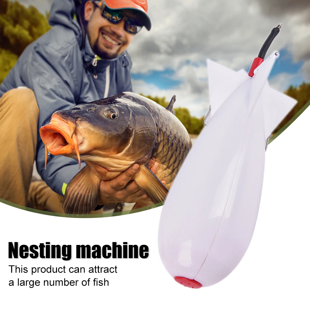 1PCS Carp Fishing Rocket Feeder 10.5/14.5/17.5cm Spod Bomb Float Lure Bait Holder Pellet Rocket Feeder Pellet Fishing Accessorie image 6