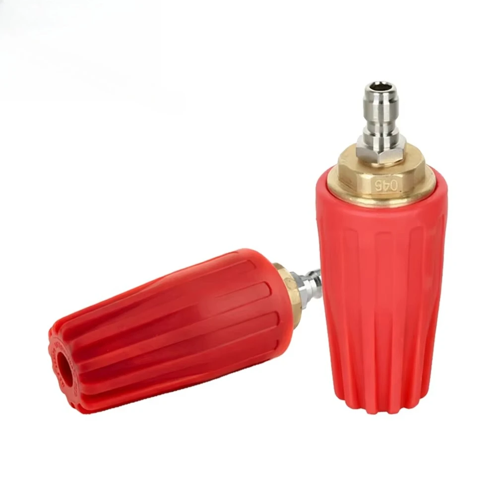 5075psi 350kg Ultra-high Pressure Cleaning 360° Rotating Lotus Nozzle with Multiple Aperture Brass Nozzles