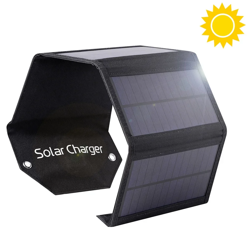 

8W 5V Single USB Output Solar Charger Free Multi-function Charging Cable Solar Folding Bag Outdoor Hiking Camping