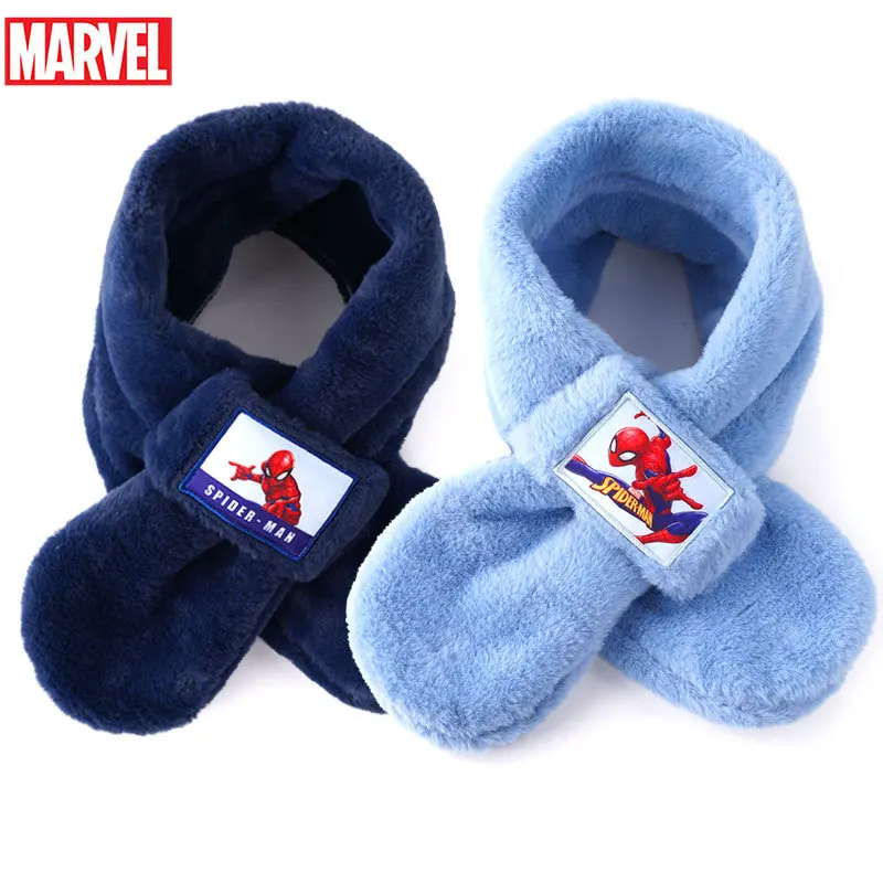 New Disney Anime Stitch Plush Scarf Winter Warm Scarf Cute Cartoon Boys' Cold Proof and Thick Velvet Neck Cover Holiday Gifts