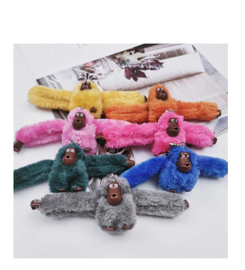 Pluszowy brelok do kluczy Małpka Goryl Plecak Wisiorek Śliczne długie ramię Torba na zwierzęta Wisiorki Breloczek Ozdoba Prezenty urodzinowe dla dorosłych dzieci