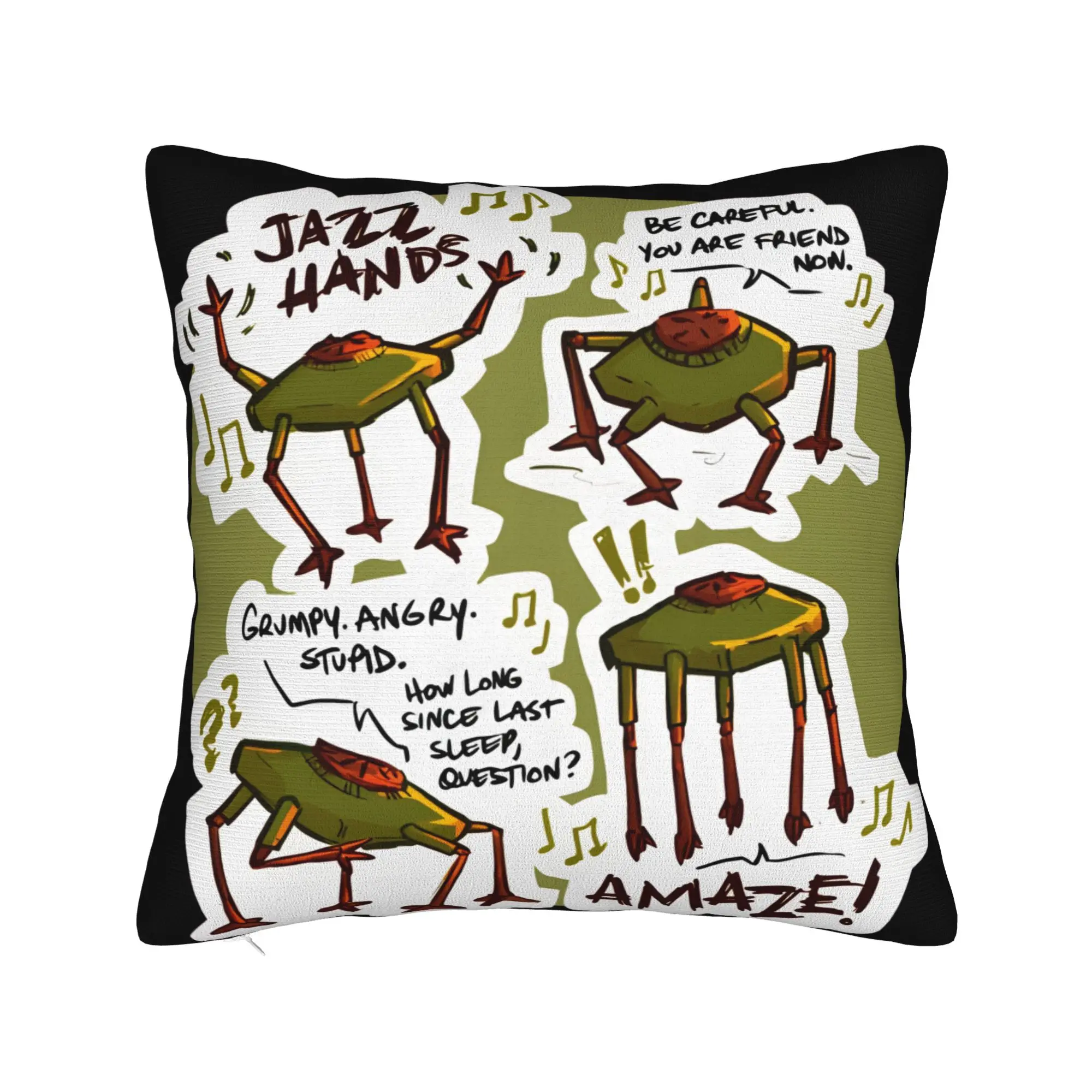 Project Hail Mary Jazz Hands Pillowcases  Vintage Pillow Case For Living Room Sofa Comfy Pillow Cover