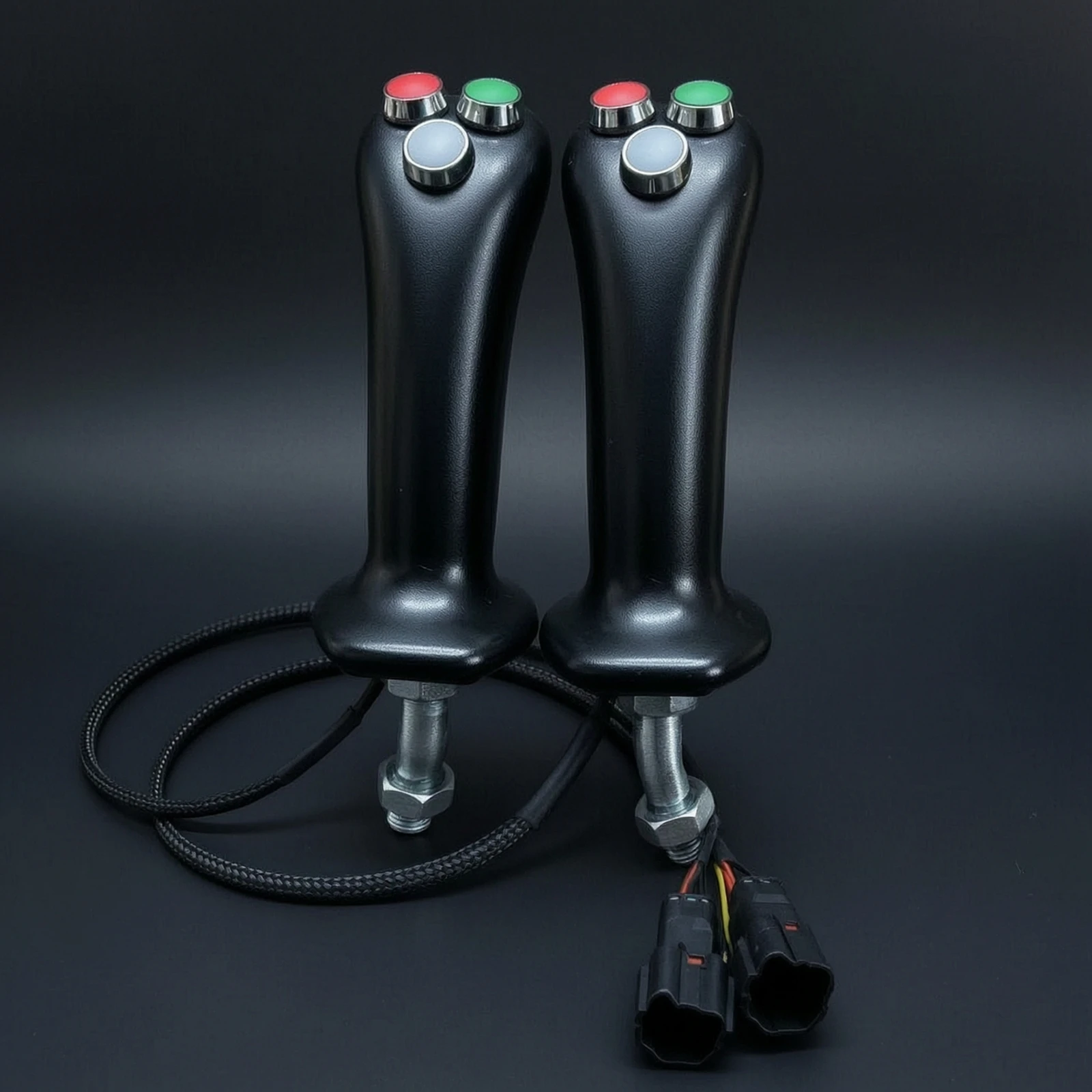 Joystick Handle with Buttons Replacement Control Joystick Handle Tapered Easy to Operate for Custom Builds