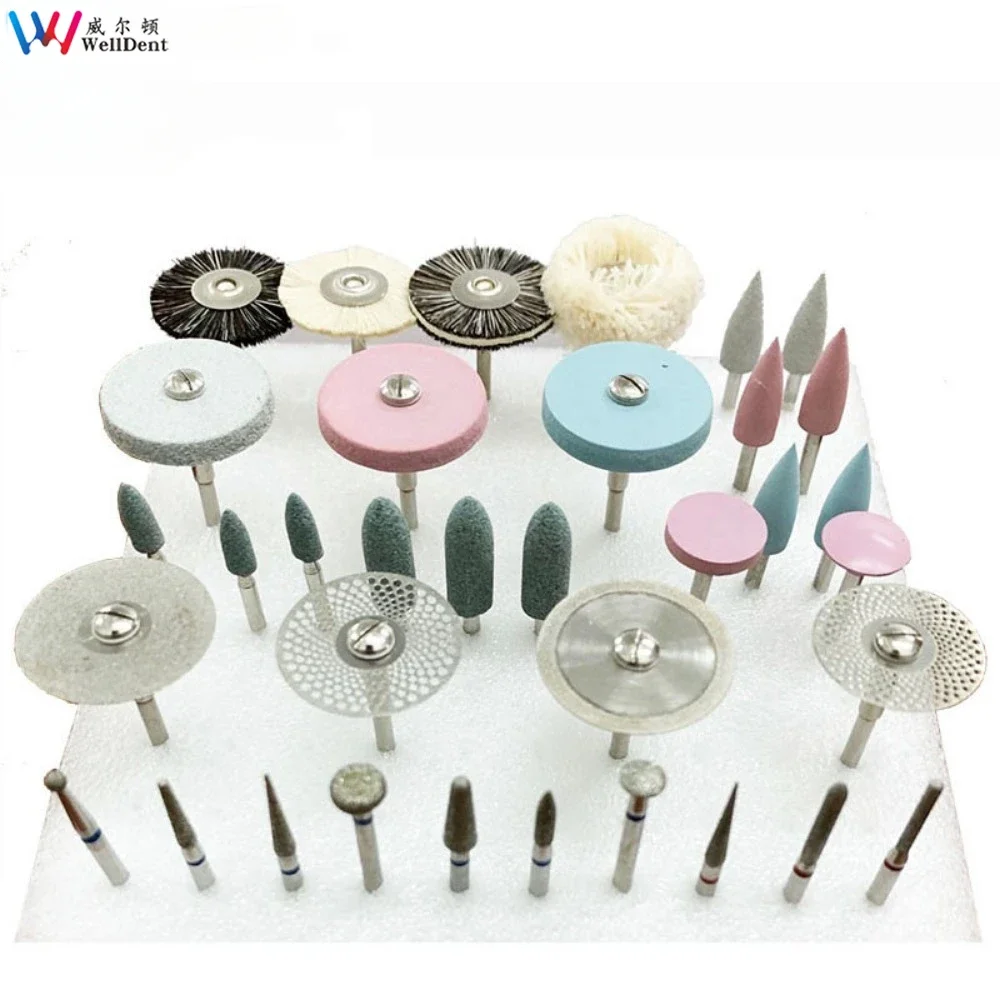 Dental Popular HP Grinding Kit for  Polish Ceramics / Porcelain Applied To Laborary DIY Hobbies Diamond Burs Brush