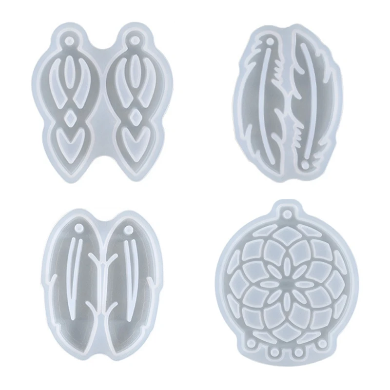 Mold DIY Epoxy Resin Silicone Mold Set Keychains Pendant Earrings