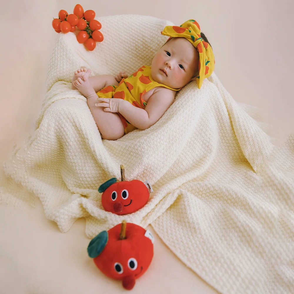 Newborn Photography Outfit Jumpsuit Bow Headpiece Hat 0-1month Baby Clothes Set Tomato Apple Babies Photoshoot Props Accessories