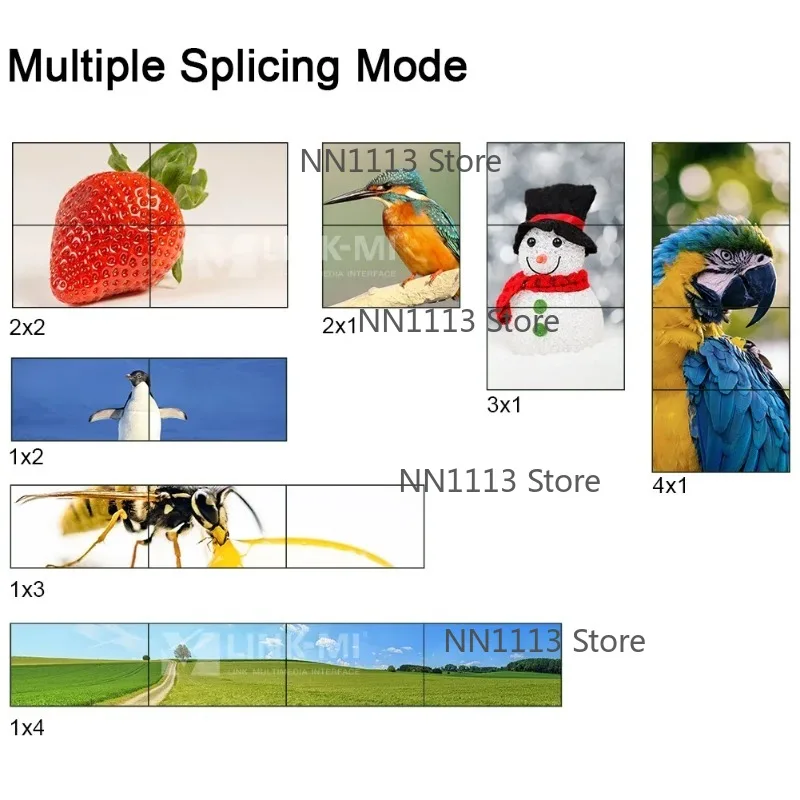4K  Video Wall Controller with Audio Output for  HD Splicing Display