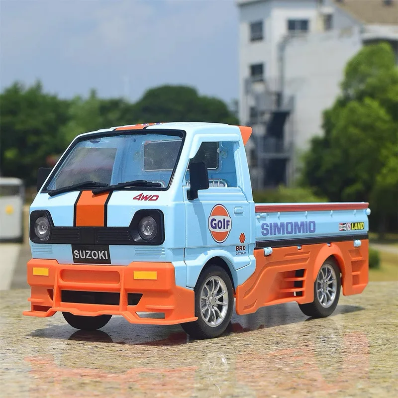 

1:24 Suzuki Carry Alloy Pickup Car Model Diecasts Metal Modified Light Truck Vehicles Model Sound Light Simulation Kids Toy Gift