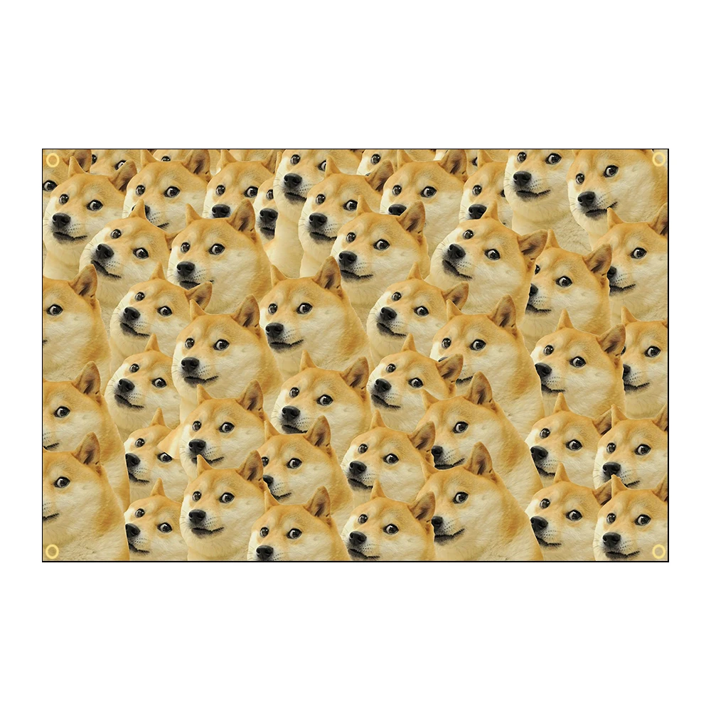 90x150cm cheems Shiba Inu dog background interest funny flag Interior bedroom decoration banner tapestry