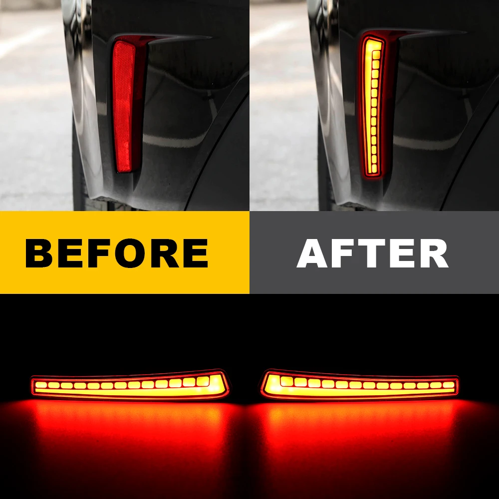 For Toyota Corolla Altis L LE XLE 2020 2021 2022 2023 2024 2025 2026 LED Dynamic Car Rear Bumper Reflector Light Tail Brake Lamp