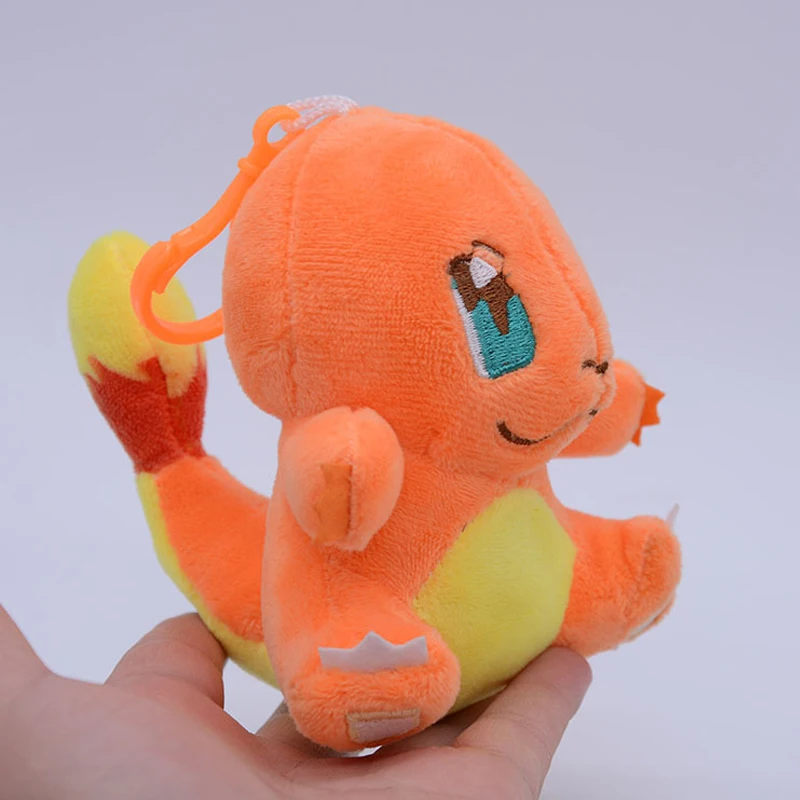 Wholesale 24pcs/lot 10cm Pokemon Animal Charmander  Plush Stuffed Toys Pendants Keychain Gift for Children