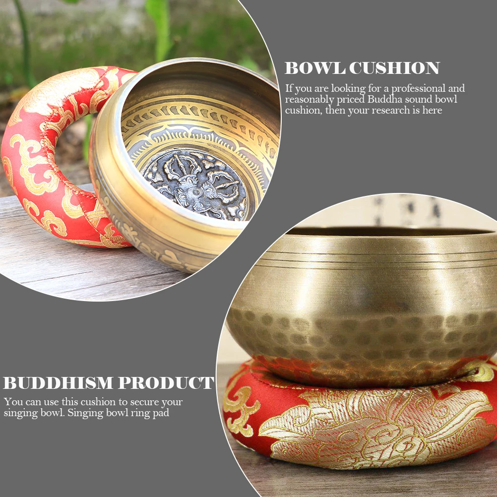 

Music Meditation Bowl Pad Sound Decor Cushion Singing Handmade Mat Accessories Cotton Silk Fine Craftsmanship