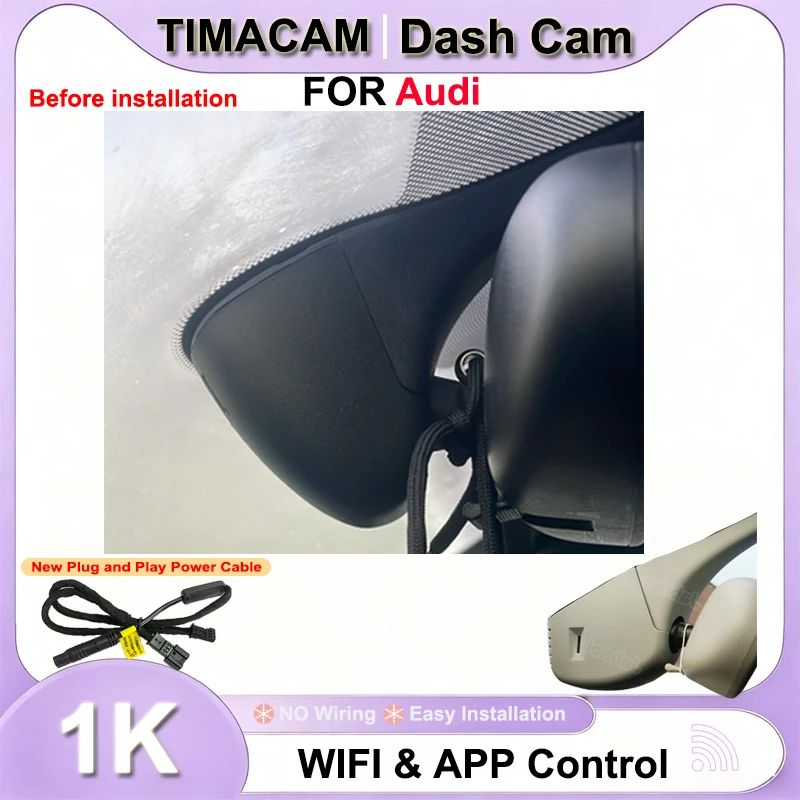 TIMACAM 1080P Wifi Car DVR DashCam for Audi a4 b8 b9 a3 8v 8p a5 a6 c7 a7 q5 q7 q3 q8 q2 q4 s3 8v s5 b9 s4 b8 tt rs Easy Install