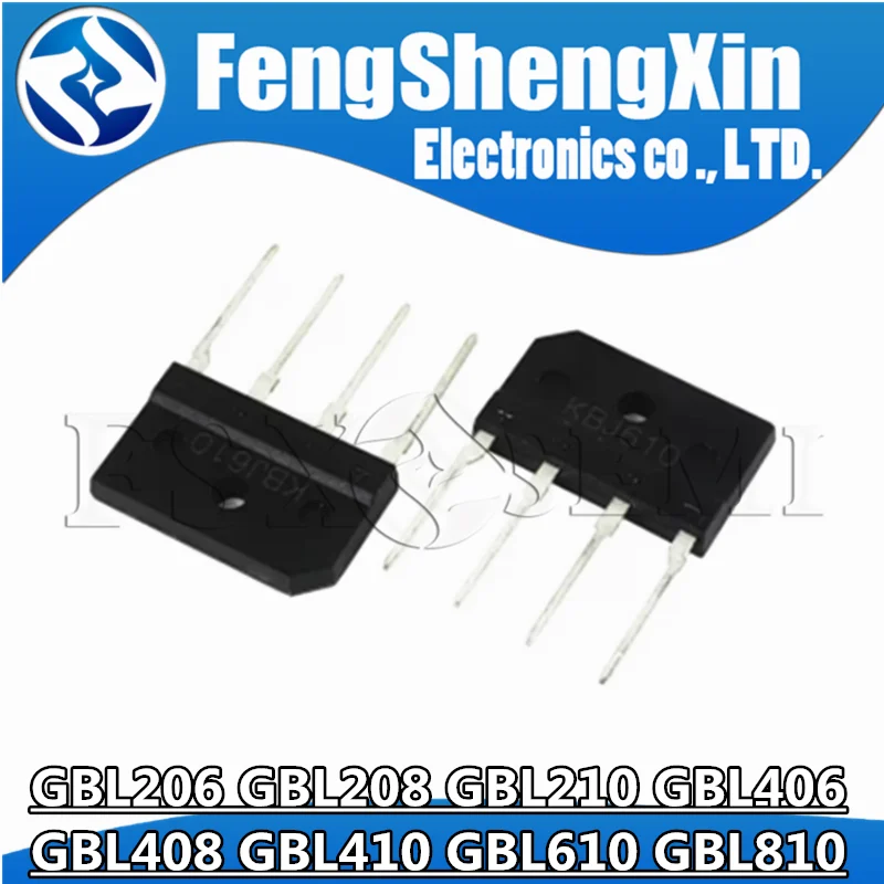 

5pcs GBL206 GBL208 GBL210 GBL406 GBL408 GBL410 GBL610 GBL810 DIP-4 Brigde Rectifier