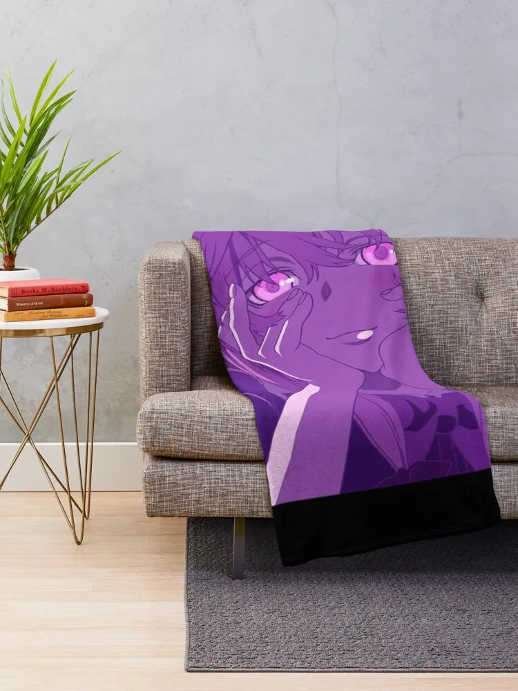 Yuno Gasai - Mirai Nikki Future Diary Graphic . Throw Blanket anime halloween Blankets