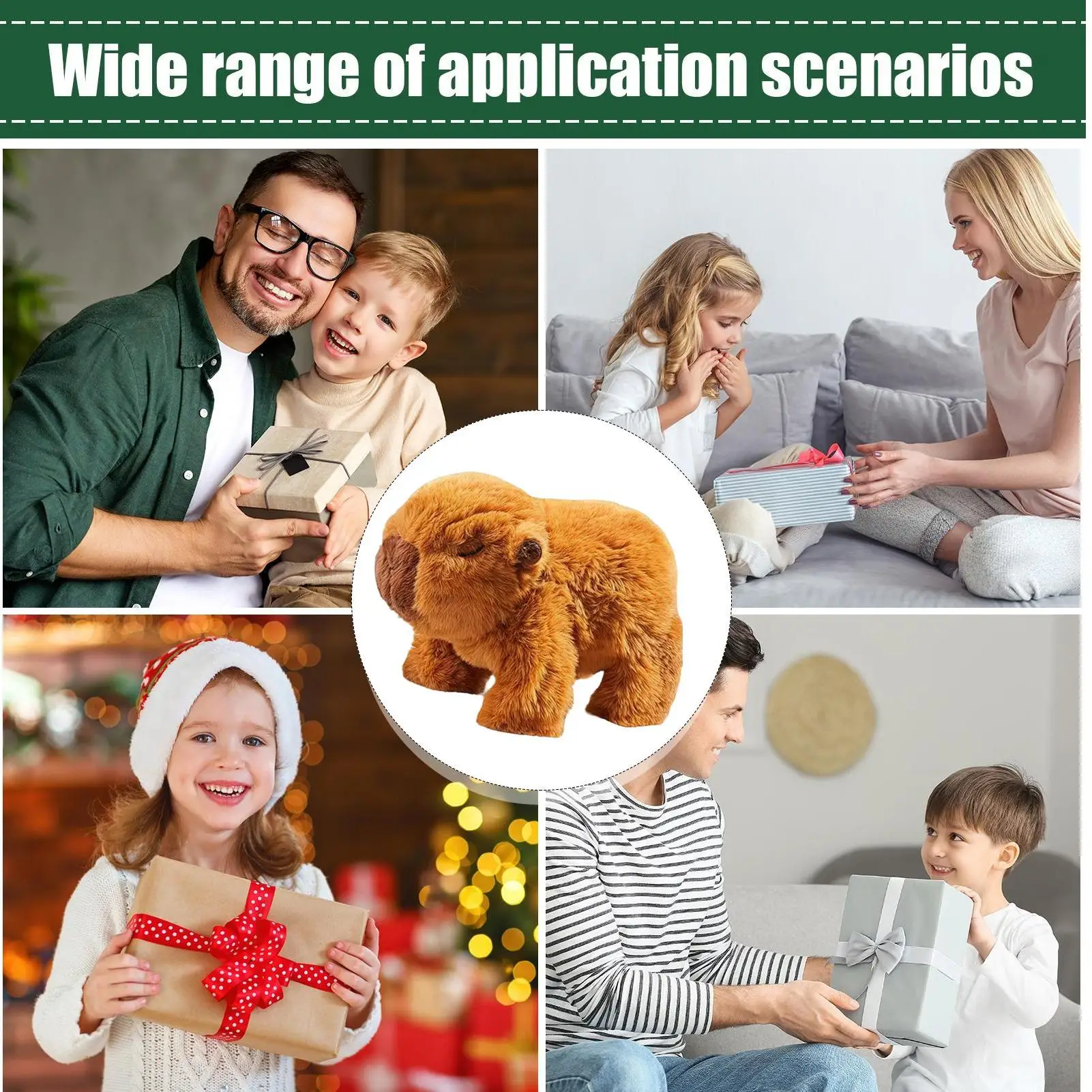 ตุ๊กตาคาปิบาร่านุ่มนิ่มแบบไฟฟ้า ของเล่นสัตว์เลี้ยงอิเล็กทรอนิกส์สำหรับเด็กชาย เด็กหญิง เด็กก่อนวัยเรียน ของเล่นในห้องนอน