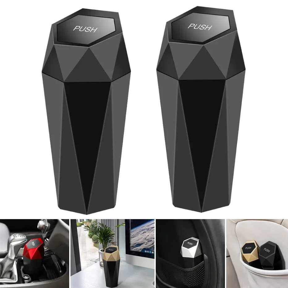 Universal Car Trash Can Door Seat Back Visor Trash Bin Auto Organizer Storage Box Color Garbage Dust Case Ashtray Car-styling